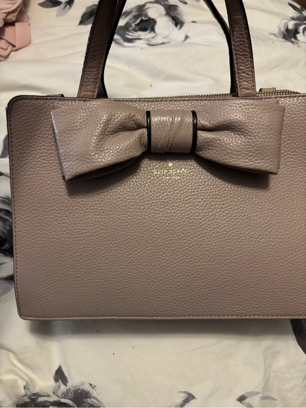 kate spade pebbled bow satchel - taupe gray - Picture 2 of 10